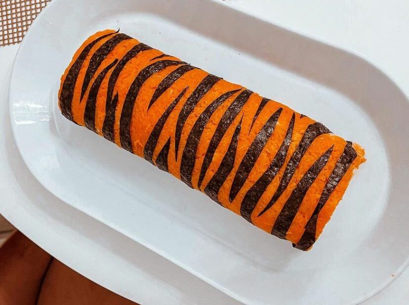 Тигровый рулет рецепт с фото пошагово